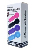 Stymulator-Rechargeable Mini Masager USB 20 Functions - Blue