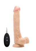 Vibrating Realistic Cock - 10" - With Scrotum - Skin