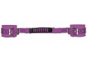 Adjustable Leather Handcuffs - Purple