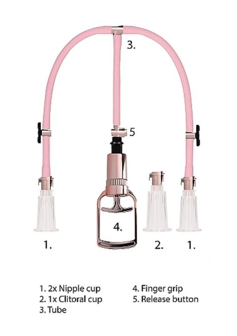 Clitoral & Nipple Pump Set Medium - Rose Gold Clitoral & Nipple Pump Set Medium - Rose Gold