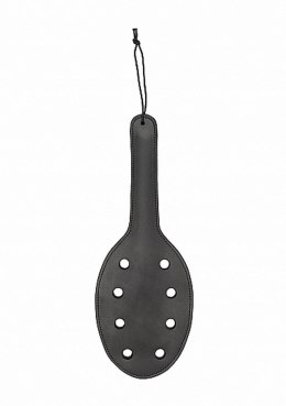 Saddle Leather Paddle With 8 Holes - Black