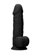 Silicone Dildo With Balls - 21,6 cm - Black