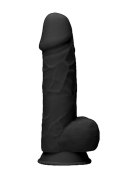 Silicone Dildo With Balls - 21,6 cm - Black