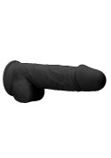 Silicone Dildo With Balls - 21,6 cm - Black