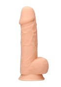 Silicone Dildo With Balls - 21,6 cm - Flesh