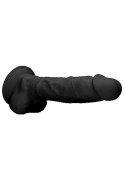 Silicone Dildo With Balls - 22,8 cm - Black