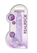 8" / 20 cm Realistic Dildo With Balls - Purple