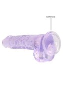 8" / 20 cm Realistic Dildo With Balls - Purple