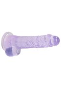 8" / 20 cm Realistic Dildo With Balls - Purple