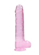 9" / 23 cm Realistic Dildo With Balls - Pink