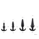 Plug-Quatro Anal Plugs Starter Set- 4-Pack Black