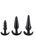 Plug-Triple Anal Plugs Starter Set- 3-Pack Anal Plugs Black