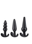 Plug-Triple Anal Plugs Starter Set- 3-Pack Anal Plugs Black