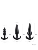 Plug-Triple Anal Plugs Starter Set- 3-Pack Anal Plugs Black