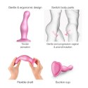 DILDO PLUG CURVY METALLIC SUGAR PINK- S