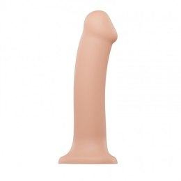 SEMI-REALISTIC DUAL DENSITY BENDABLE DILDO VANILLA - XL