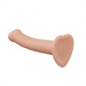 SEMI-REALISTIC DUAL DENSITY BENDABLE DILDO VANILLA - XL