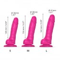 SLIDING SKIN REALISTIC DILDO FUSHIA M