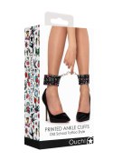 Printed Ankle Cuffs - Old School Tattoo Style - Black