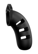 Model 21 - Chastity - 4.5"" - Silicone Cock Cage - Black