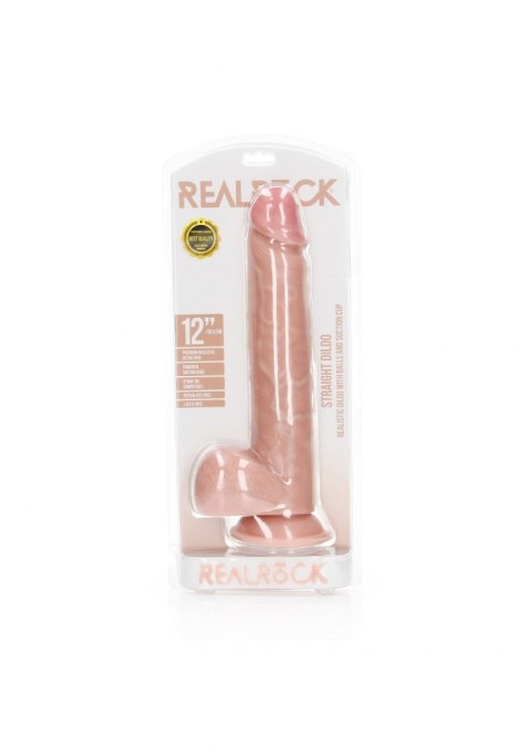 Straight Realistic Dildo Balls Suction Cup - 12""/ 30,5 cm