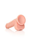 Straight Realistic Dildo Balls Suction Cup - 9""/ 23 cm