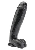 Dildo-COCK 10 INCH W/ BALLS BLACK