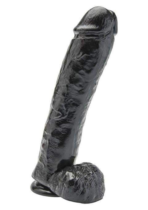 Dildo-COCK 11 INCH W/ BALLS BLACK