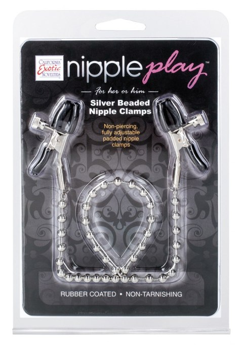 Stymulator-NIPPLE CLAMPS SILVER BEADED