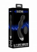 Remote Controlled E-Stim & Vibrating G/P-Spot Vibrator - Black